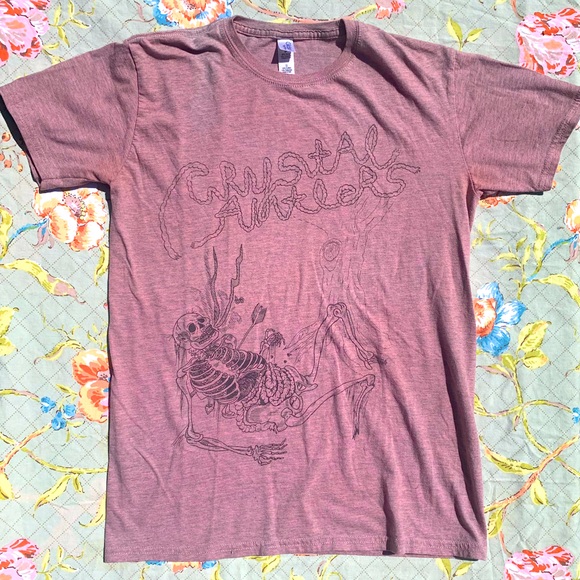 Crystal Antlers Gildan Soft Style Heather Red Band Tee Size Small ♫ rare 2010 ♫ - Picture 2 of 14